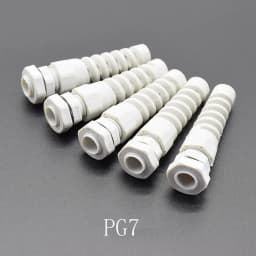 5pcs IP68 Waterproof M12 PG7/PG9/PG11 Cable Gland Connector Plastic Flex Spiral Strain Relief Protector For 3.5-6mm Wire Thread