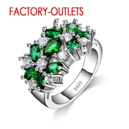 925 Sterling Silver Bridal Ring Fashion Jewelry Cubic Zirconia Prong Setting Best Gift For Women Girls Engagement Anniversar
