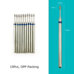 HYTOOS 10pcs/Set Nail Drill Bits Diamond Cutters for Manicure Cuticle Burr Milling Cutter for Pedicure Nails Accessories Tools