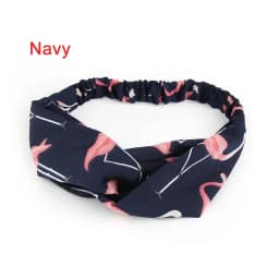 multiple styles Hair Accessories Print Dot Flamingo Headbands for Women Retro Cross Knot Head Wrap Turban Hairbands