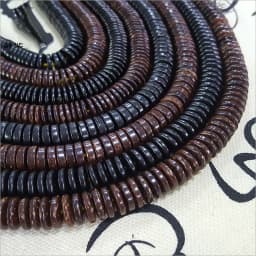 100-150pcs 4 6 8 10 12 14 mm Natural Wood Coconut Shell Beads Flat Round Rondelle Spacer Bead for DIY Jewelry Making Findings