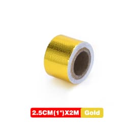 1m 2m 5m 10m Gold Car Motorcycle Exhaust Wrap Pipe Header Heat Insulation Roll Tape Turbo Heat Exhaust Thermal Wrap Tape