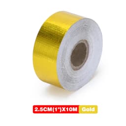 1m 2m 5m 10m Gold Car Motorcycle Exhaust Wrap Pipe Header Heat Insulation Roll Tape Turbo Heat Exhaust Thermal Wrap Tape