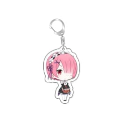 Re:Life in A Different World From Zero Ram Rem Cute Keychain Emilia Beatrice Keyring Natsuki Subaru Bag Tag Cos Baji Accessory