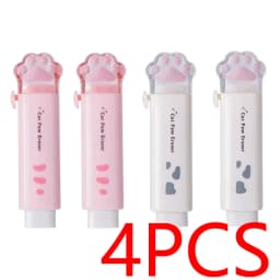 4PCS Children's School Rubber Eraser Pencil Stationery for School Eraser Foot for Kids Kawaii Eraser XPC01