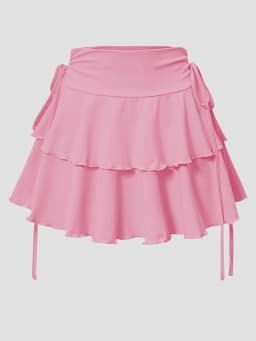 New Solid Color Skirt Women Summer Fashion Outdoor Versatile High Waist Slim Fit Elastic Waist Short Skirt Goods In Stock
