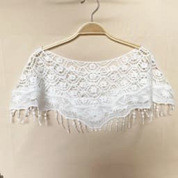 Summer Knitted Hollow Thin Lace Fake Collar Shawl Pullover Short Suspender Skirt False Collar Detachable Collars Sun Protection