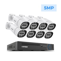 H.View 4K 5Mp 8Mp Poe CCTV Security Camera System Home Video Surveillance Kit 8Ch NVR Audio Outdoor Ip Camera XMEYE App