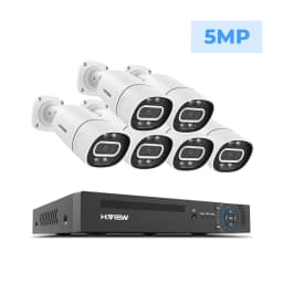 H.View 4K 5Mp 8Mp Poe CCTV Security Camera System Home Video Surveillance Kit 8Ch NVR Audio Outdoor Ip Camera XMEYE App