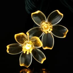 100PCS LED Garland Accessories Soft Silicone Cherry Flower Decorations for String Lights Holiday Christmas Decorations