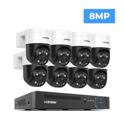 H.view 8Ch 4K 5MP 8MP Cctv Security Camera System Ptz Home Video Surveillance Kit Outdoor Ip Camera Humanoid Detection