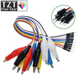 20cm 30cm 10pin Double-end Alligator Clips jump Wire Male Female Crocodile Clip Test Lead Jumper Wire Line Cable DIY Connection