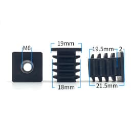 10 or 5pcs M5 M6 M8 Plastic Square Pipe Plugs with Nut Hole Blanking End Inserts Caps Pipe Cover Furniture Leg Feet Tube Plug