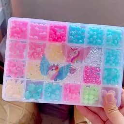 500pcs DIY Handmade Beaded Children's Toy Creative Loose Spacer Beads Crafts Making Bracelet Necklace Jewelry Kit Girl Toy Gift
