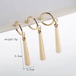 Anime Roronoa Zoro Cosplay Earrings Sauron Ear Clips Golden Pendant Hook Earrings For Women Men Jewelry 3Pcs/Set