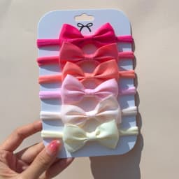 4/5/6Pcs/Set Solid Color Kids Headwear Elastic Hair Bands for Baby Cute Ribbon Bowknot Headband Infant Girls Hair Accessories