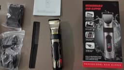 Professional Hair Clipper Ceramic Blade Male Hair Trimmer LED Display Haircut Machine USB Charging