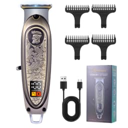 Professional Hair Clipper Ceramic Blade Male Hair Trimmer LED Display Haircut Machine USB Charging