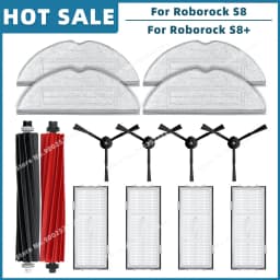 Compatible For Roborock S8 / S8 Plus Replacement Spare Parts Roller Main Side Brush Hepa Filter Mop Cloth Dust Bag Accessories