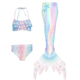 NEW Summer kids Swimming Mermaid Tail Mermaid Costume Cosplay Children Princess Party Fantasy Swimsuit Can Add Monofin Fin Xmas