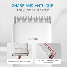 ENCHEN Boost Electric Hair Clipper Professional Cordless Fast Type-C Charging Ceramic Haircut Machine Trimmer For Men Adult