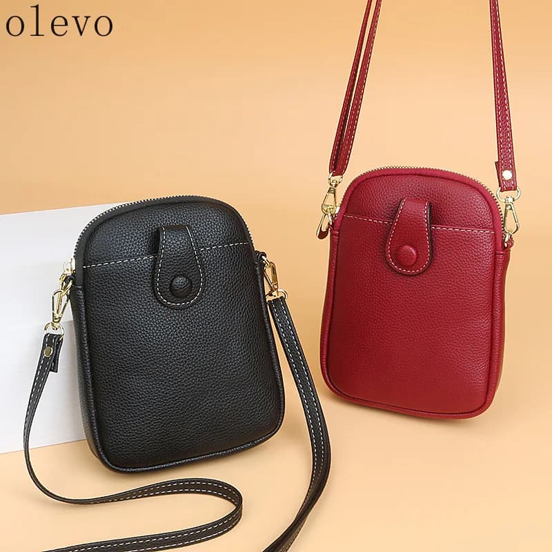 Fashion Mobile Phone Bag Women Crossbody Bag One Shoulder Mini Small Square Bag Card Holder Female Portable PU Leather Wallet