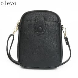 Fashion Mobile Phone Bag Women Crossbody Bag One Shoulder Mini Small Square Bag Card Holder Female Portable PU Leather Wallet