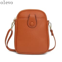 Fashion Mobile Phone Bag Women Crossbody Bag One Shoulder Mini Small Square Bag Card Holder Female Portable PU Leather Wallet