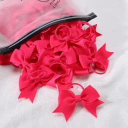 10Pcs/lot Cute Grosgrain Ribbon Pigtail Hair Bows Elastic Hair Ties Hair Bands Holders Girls Newborn Baby Hair Accessories Gift