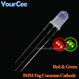 20pcs F3 3mm F5 5mm Diffused Clear Common Anode/Cathode Round LED Red Warm White Blue Yellow Green Bi-Color Diode Light Emitting