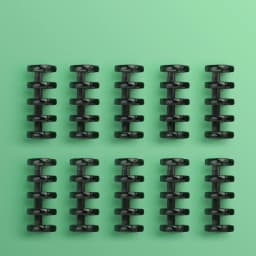 10PCS 5hole Loose-leaf Binder Ring Notebook Spring Spiral Rings Binder Strip Buckle Clip Binding Clip School Supplies Stationery