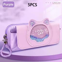 Kawaii Quicksand Pencil Case Large Capacity Multifunctional Pen Box Cute Storage Bag School Office Supplies Stationery
