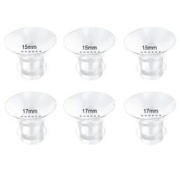 5 Size Breast Milk Pump Flange Inserts Breast Shield Converter Practical Breast Pump Replacement 13mm 15mm 17mm 19mm 21mm