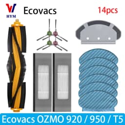 For Ecovacs Debot OZMO T5 / 920 / 950 Accessories Main Side Brush Water Tank Castor Wheel Filter Mop Vacuum Cleaner Spare Parts