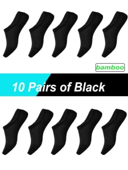10Pairs Bamboo Socks Thin Summer Men's Invisible Socks Absorbent Deodorant Harajuku Bamboo Fiber Mesh Short Sock Black Plus Size