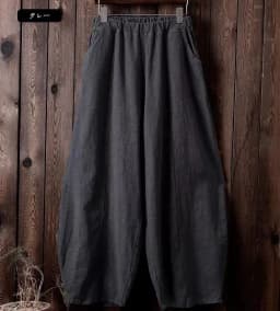2024 Cotton Linen Bloomers Wide Leg Pants Women Vintage Full Length Fashion Elegent Pants Solid Elasitic Waist Spring Autumn 5XL