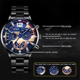 Fashion Mens Watches Luxury Quartz Wristwatch Calendar Luminous Clock Men Business Casual Watch Reloj Hombre