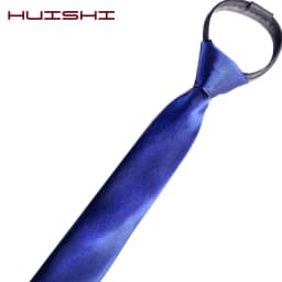 HUISHI Pre-tied Zipper Tie Neck Mens Skinny Zipper Neckties Red Black Blue Solid Color Slim Narrow Entertainment Party