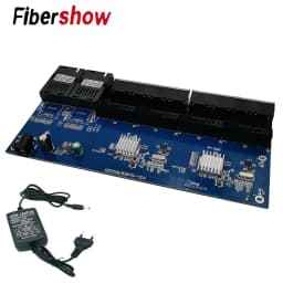 Gigabit Ethernet switch Fiber Optical Media Converter PCBA 8 RJ45 UTP and 2 SC fiber Port 10/100/1000M Board PCB