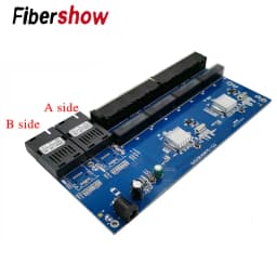 Gigabit Ethernet switch Fiber Optical Media Converter PCBA 8 RJ45 UTP and 2 SC fiber Port 10/100/1000M Board PCB
