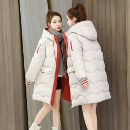 2026 Winter Women Jacket Coats Long Parkas Female Down Cotton Hooded Overcoat Thick Warm Jackets Windproof Casual Student Coat