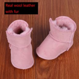 first walker shoe winter Baby Boots Genuine Leather Wool fur toddler girls soft Moccasins shoes plush Sheepskin Baby Boy booties