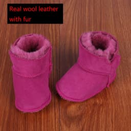 first walker shoe winter Baby Boots Genuine Leather Wool fur toddler girls soft Moccasins shoes plush Sheepskin Baby Boy booties