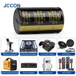 2Pcs JCCON Audio Electrolytic Capacitor 25V 35V 63V 100V 200V 250V 400V 450V 6800UF 10000UF 22000UF For Hifi Amplifier Low ESR