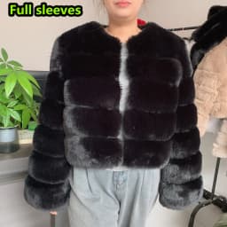 Women's Fashion Faux Fur Coat Super Hot Autumn Winter Women Short Faux Fox Fur Fluffy Jacket High Quality 7XL Ladies Furry Coats