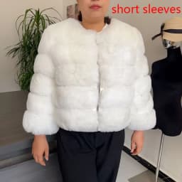 Women's Fashion Faux Fur Coat Super Hot Autumn Winter Women Short Faux Fox Fur Fluffy Jacket High Quality 7XL Ladies Furry Coats