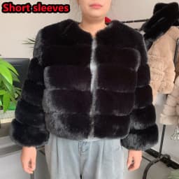 Women's Fashion Faux Fur Coat Super Hot Autumn Winter Women Short Faux Fox Fur Fluffy Jacket High Quality 7XL Ladies Furry Coats