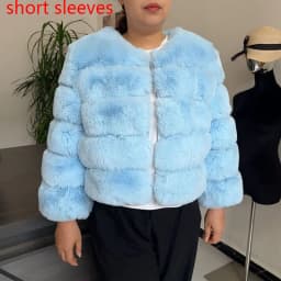 Women's Fashion Faux Fur Coat Super Hot Autumn Winter Women Short Faux Fox Fur Fluffy Jacket High Quality 7XL Ladies Furry Coats