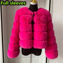 Women's Fashion Faux Fur Coat Super Hot Autumn Winter Women Short Faux Fox Fur Fluffy Jacket High Quality 7XL Ladies Furry Coats