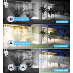 4MP PTZ WIFI IP Camera 1080P CCTV Surveillance Security Protection Wi Fi Outdoor 4X Digital Zoom Street CamHipro CamHi Camara